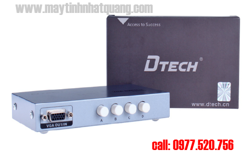Bộ gộp tín hiệu VGA 4 cổng vào 1 ra  DTECH DT-7034